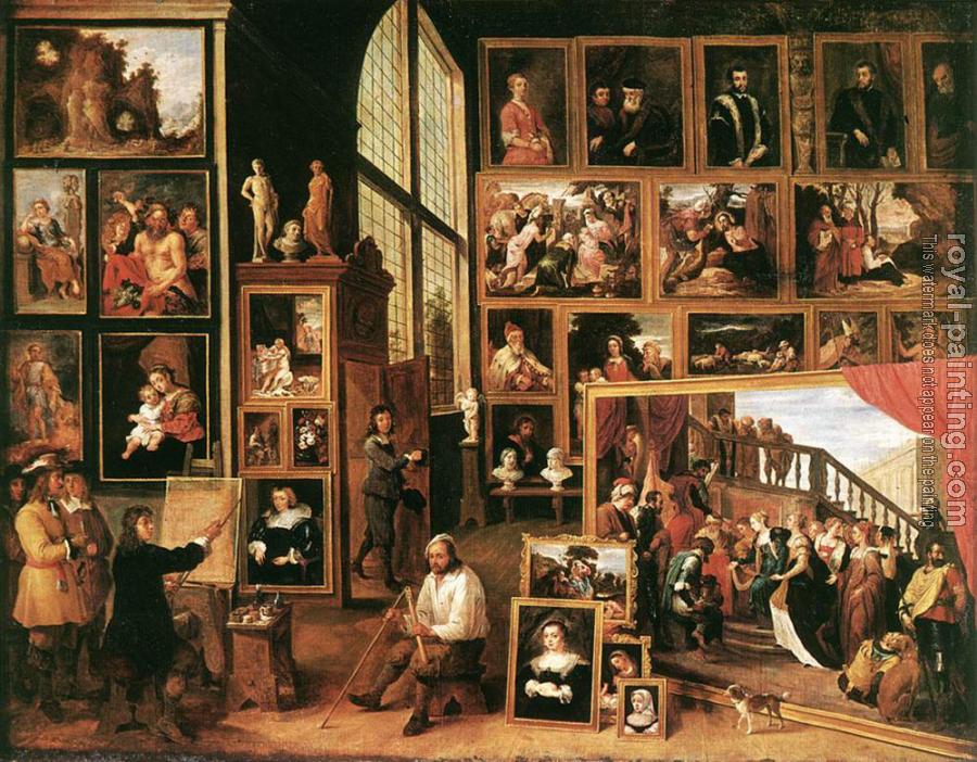 David Teniers The Younger : The Gallery Of Archduke Leopold In Brussels